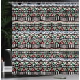 thumbnail image 3 of Ambesonne Aztec Shower Curtain, Ethnic Style Triangles Art, 69"Wx84"L, Multicolor, 3 of 4