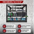 thumbnail image 2 of Vivlly Rack De 10U De Marco Abierto Para Servidores De Red Equipos De Audio Y Video Estantes Ventilados De 1U Para Trabajo Pesado Hardware Montado En La Pared O Soporte De Piso, 2 of 5
