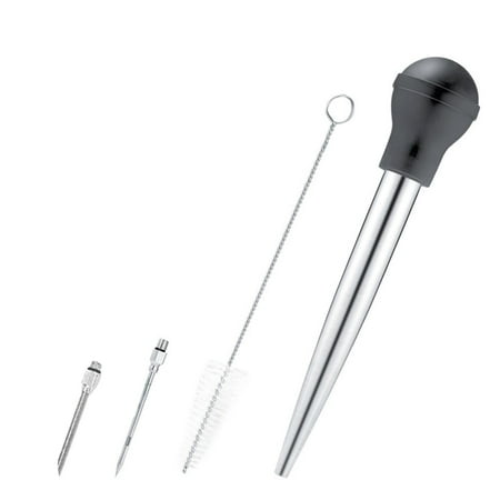 

Silicone Turkey Seasoning Pump Drip Oil Tube With Cleaning Brush Barbecue Tool