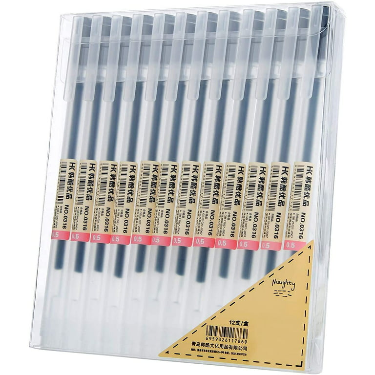 BEMLP GelaInkaPenaColor Gel Pen Fine Point Tip Ballpoint Ink Pens 0.5 mm 12  Colors Colorful For Office School Drawing Pen Stationery Supply (12
