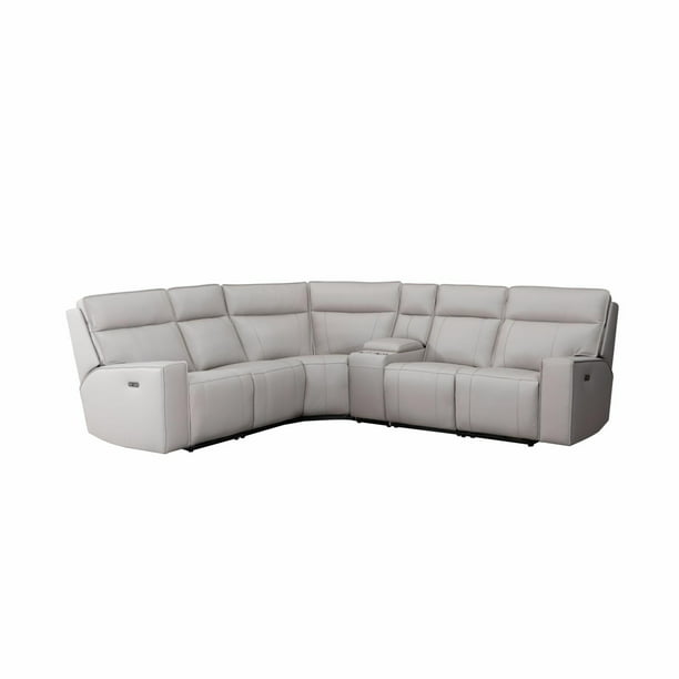 Leather Power Reclining Sectional Sofa, Leather Power Reclining Sofa With Chaise