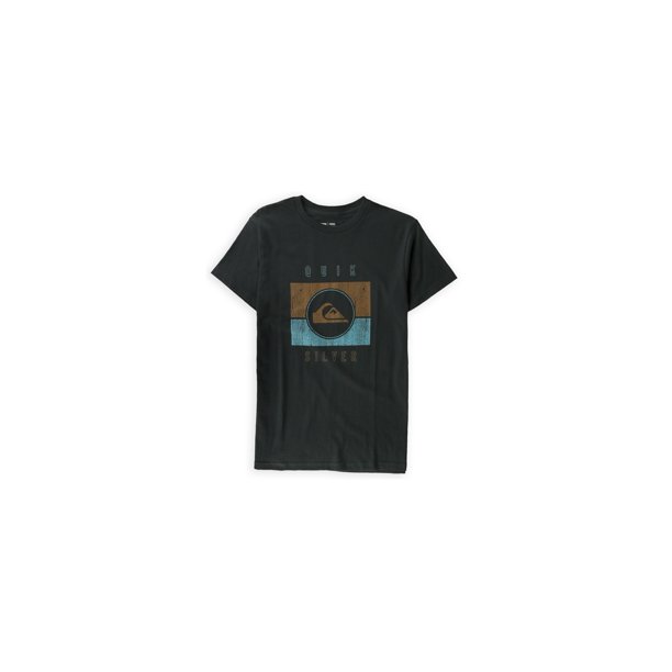 Camiseta gráfica Quiksilver Sanction para hombre negra pequeña