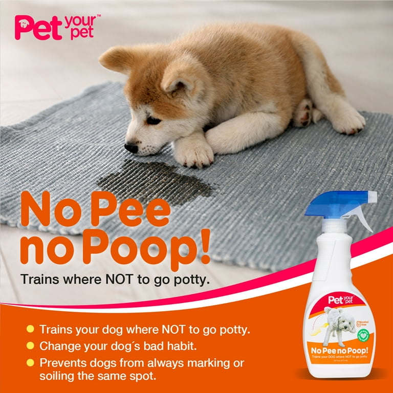 Pet Your Pet No Pee No Poop Spray for Dogs, 16 fl oz, Safe for