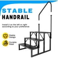 thumbnail image 5 of RV Step Stool, 3 Step Ladder, Hot Tub Steps with Handrail, Portable Pool Ladder, 660Lbs Heavy Duty Ladder Shelf Outdoor Mobile Home Stairs for Camper/Porch/SPA Pool/Pet Stairs(1 Pack), 5 of 6
