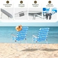 thumbnail image 2 of Ktaxon 2Pcs Patio Folding Web Lawn Chair Set, Outdoor Beach Chair, Portable Seating for Camping Picnic Party Commercial, Light Blue, 2 of 9