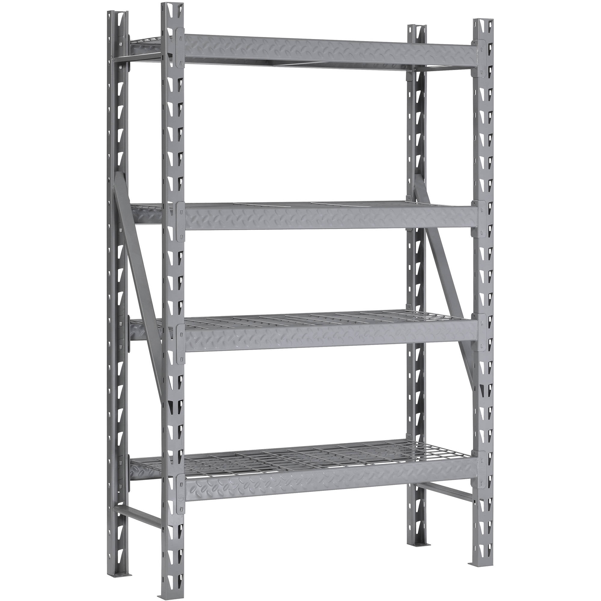 Muscle Rack 48"W X 18"D X 72"H Steel Welded Storage Rack, Silver ...