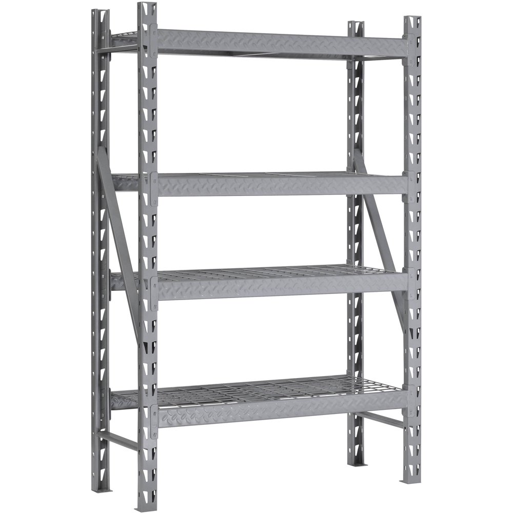 Muscle Rack 48"W x 18"D x 72"H Steel Welded Storage Rack, Silver