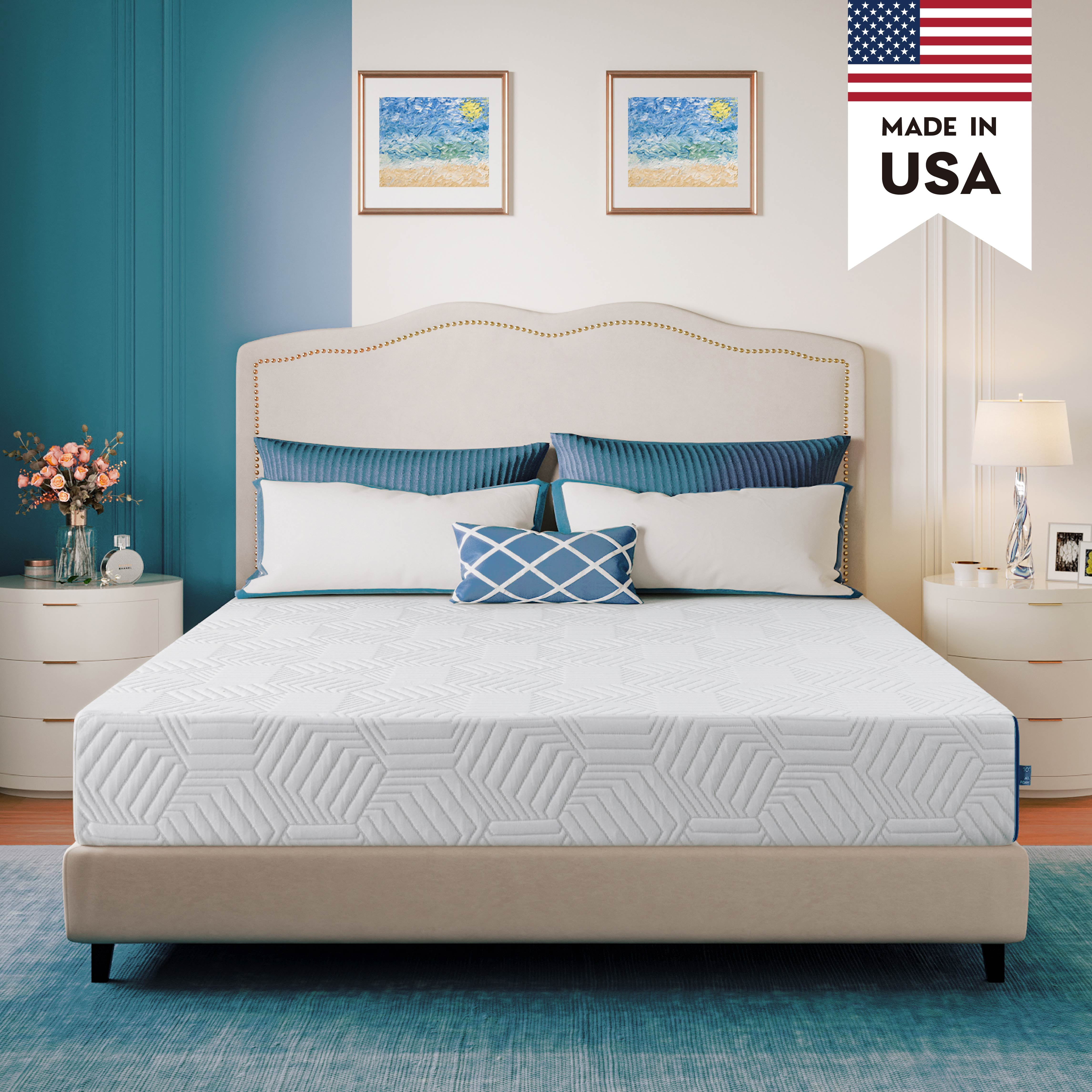 MLILY Ego Blue 8 inch Cooling Gel Memory Foam Mattress, Twin Mattress