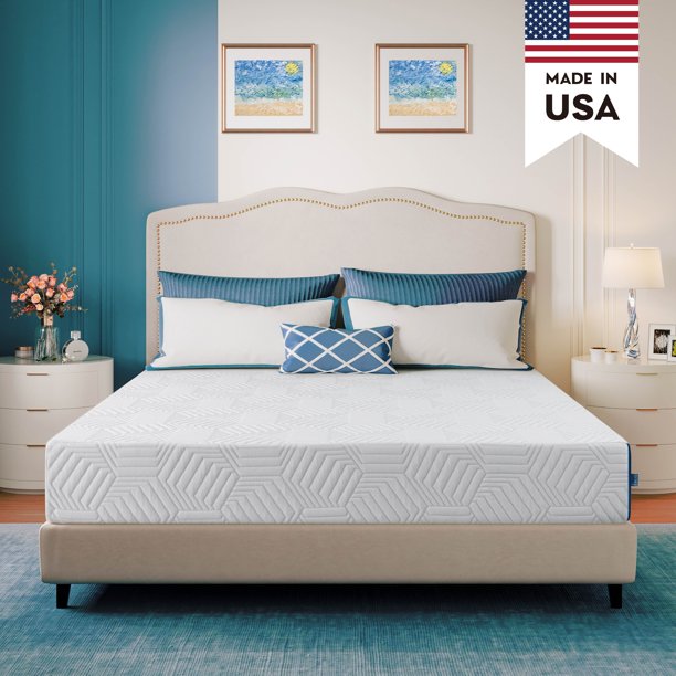 MLILY Ego Blue 8 inch Cooling Gel Memory Foam Mattress, Twin Mattress