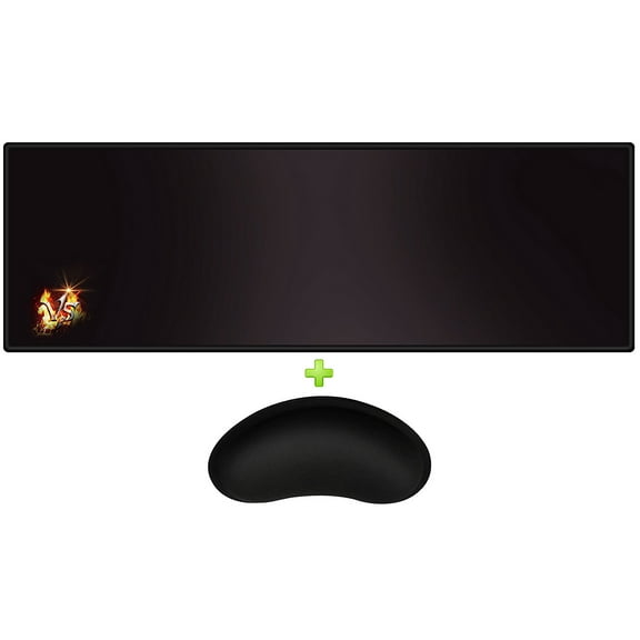 Famistar Extra Large Gaming Keyboard Wrist Rest Pad and Mouse Wrist Rest Support Mat with Durable Non Skid Gel Backing for Computer Laptop & Mac, Durable & Comfortable For Easy Typing & Pain Relief