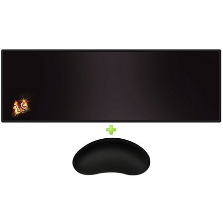 Gel Typing Pad Gimars Extra Large Gaming Keyboard Wrist Rest Pad and Mouse Wrist Rest Support Mat with Durable Non Skid Gel Backing for Computer Laptop & Mac, Durable & Comfortable For Easy Typing & Pain Relief ()