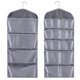 thumbnail image 5 of Organizador de armario colgante con múltiples bolsillos de doble cara, bolsa de almacenamiento para calcetines, ropa interior, sujetador (gris), 5 of 8