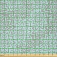 thumbnail image 2 of Ambesonne Flower Fabric by the Yard Microfiber, Summer Blooms Petals, 2 Yards, Pale Blue Taupe, 2 of 2