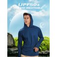 thumbnail image 3 of TRYSIL Men's Athletic Hooded UPF 50+ Sun Protection Long Sleeve Fishing Running Rash Guards Shirts, 3 of 6