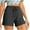 Dark Gray, variant on Mlzmgr Plus Size Shorts for Women Drawstring Elastic High Waist Stretchy Gym Workout Summer Fashion Shorts