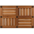 thumbnail image 6 of Utoplike Teak Wood Bath Mat, Wooden Shower Mat for Bathroom, 24 x 16 inch Non Slip Wood Floor Sturdy Mat for Inside Shower Luxury Spa Home or Outdoor, 6 of 7