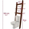 Over The Toilet Bathroom Organizer Shelves, 3-Tier Freestanding Above Toilet Storage Ladder ...