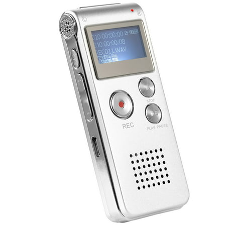 Digital Voice Recorder 8GB HD Sound Audio Recorder Audio Monitoring 20 Hours Music Player Noise Reduction w/ Mic Earphone for Lectures Meetings