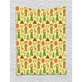 thumbnail image 1 of Taco Tapestry, Mexican Culture Objects with Maracas and Vihuela Music Man and Woman Cactus Cartoon, Wall Hanging for Bedroom Living Room Dorm Decor, 60W X 80L Inches, Multicolor, by Ambesonne, 1 of 2