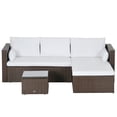 thumbnail image 1 of CoSoTower 3pcs Modern Rattan Sofa Set, Wicker Patio Furniture Set with Coffee Table, Cushions, Pillows, 1 of 7