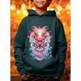 thumbnail image 3 of Kid Boys Tops Year Of The Dragon Print Hoodies Pullover Long Sleeve Casual Graphics Design Spring Fall Sweatshirt, 3 of 8