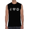 thumbnail image 1 of Men's Word Art Sleeveless T-shirt - Peace Love Dogs, 1 of 2