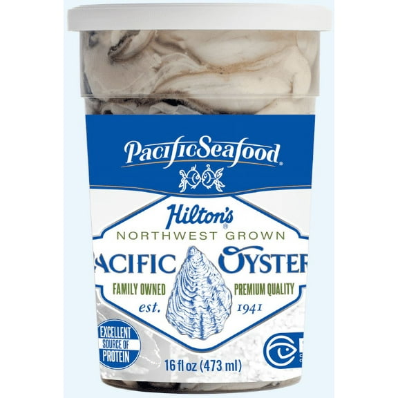 Pacific Seafood Hilton's Fresh x-Small Raw Pacific Oysters, 16 fl oz