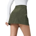 thumbnail image 4 of Womens Corduroy Mini Skirt High Waisted Basic Casual A-Line Short Fall Winter Skirts Green S, 4 of 10
