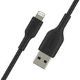 thumbnail image 4 of Belkin BoostCharge Lightning Cable - 6.6ft/2M - MFi Certified Apple iPhone Charger USB to Lightning Cable - iPhone Cable - iPhone Charger Cord - Apple Charger - USB Phone Charger - Black, 4 of 5