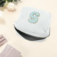 thumbnail image 3 of Unique Bargains 1 Pc Letter S Pattern Makeup Bag for Travel White Corduroy, 3 of 6