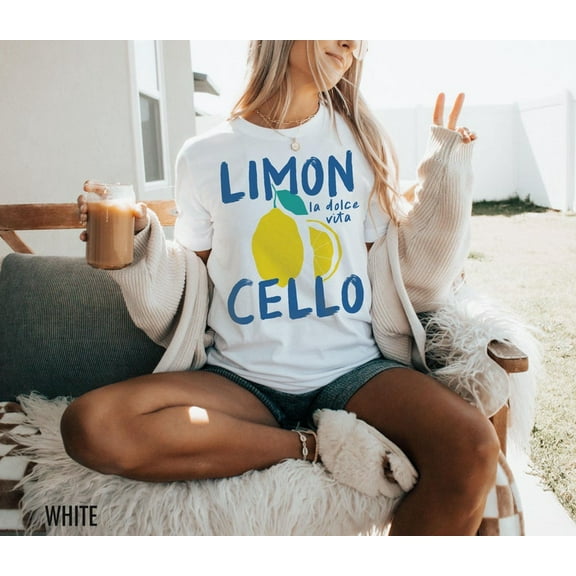 Limoncello T-shirt, Lemon T-shirt, Amalfi Coast, Italy T-shirt, Preppy Shirt, Lemons T-shirt, Cocktail T-shirt.