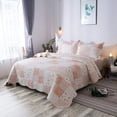 thumbnail image 2 of Kasentex Country-Chic Farmhouse Quilt Set - Floral Bedding with Pillow Case Shams, Pink, Twin Size, 2 of 6
