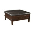 thumbnail image 1 of Ashley Furniture Gately Square Coffee Table Ottoman in Medium Brown, 1 of 3