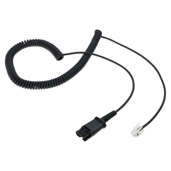 Call Center Headsets Cable for QD Headsets to J100, 1600 Phones Quick Disconnects for Office Phones