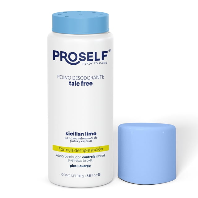Polvo Desodorante Para Pies Proself Absorbe el Mal Olor y Manten tus Pies Frescos, Libre de Talco, 110g PROSELF Polvo desodorante de pies