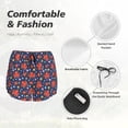 thumbnail image 4 of Balery sea animals Pattern Women's Running Shorts with Liner 2 Pockets Elastic Workout Athletic Gym Yoga Shorts-X-Large, 4 of 7