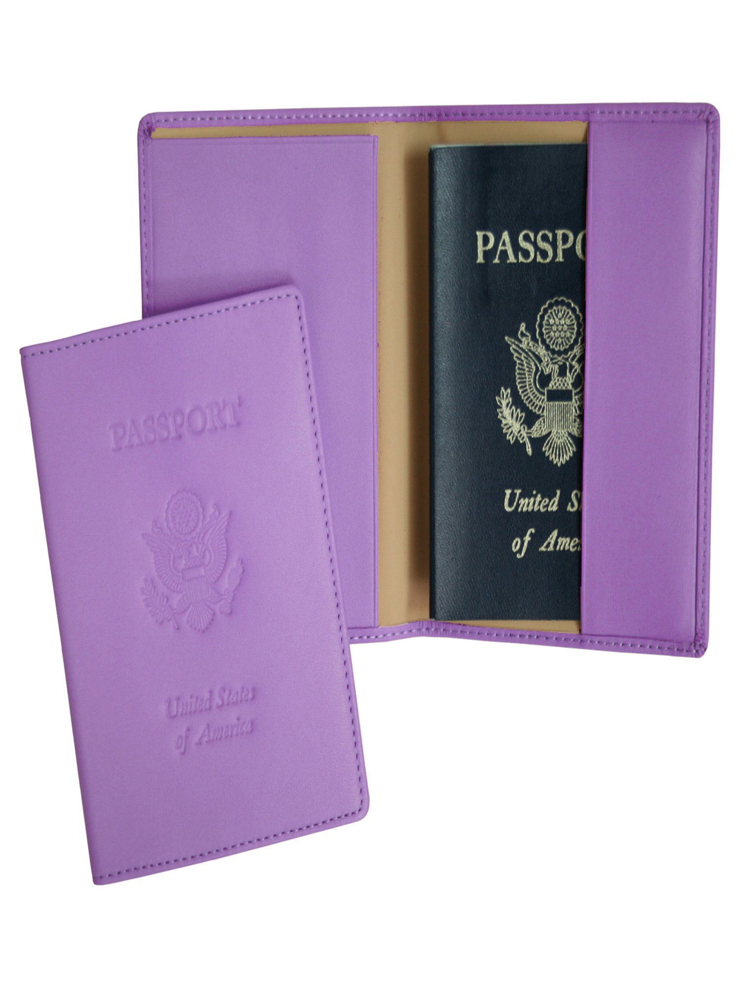 Debossed Leather Passport Jacket