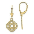 thumbnail image 4 of 14k Yellow Gold Small Celtic Eternity Knot Circle Leverback Earrings, 4 of 7