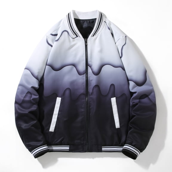 Maoxin Men's Coats Men's Fashion Casual Sports Breathable First Slim Long Sleeve Hoodless Casual Coat/jacket Black 3XL