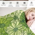 thumbnail image 3 of JRXY Soft Throw Blankets Flannel Warm Fuzzy Throw Blanket for Couch Bed Sofa, Lightweight and Warm Blanket for Bedroom, Compatible with Green Succulent Plants Blanket White, 3 of 6