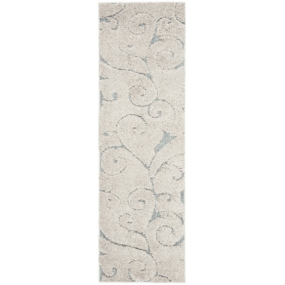 SAFAVIEH Shag Ivory Solid Area Rug, Grey, 8' x 10'