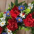 thumbnail image 4 of Patriotic Wreath Front Door 4th of July Decor,Simulation Flower Hanging Garland Independence Day,Red White Blue Floral Home Wall Decoration,Memorial Day Labor Day Veterans Day Holiday Outdoor Porch, 4 of 7