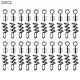 thumbnail image 2 of SPRING PARK 20Pcs Stainless steel Fishing Rolling Swivel Snap Swivel Connector Cork Screw, 2 of 7
