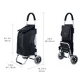 thumbnail image 4 of Mainstays 1-Compartment Deluxe Shopping Cart with Aluminum Frame, Trolleys, Folding Utility and Foldable Grocery Shopping Cart with Polyester Bag, 4 of 7