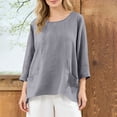 thumbnail image 1 of TaTaai Summer Lightweight Cardigan for Women， Linen V Neck Long Sleeve Open Front Top， Casual Solid Color Cover Up for Beach Style Gift, 1 of 9
