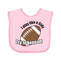 Inktastic Football - Like a girl Girls Baby Bib