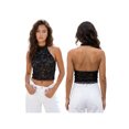 thumbnail image 2 of LMLYSoH Women's Halter Neck Lace Tops Sleeveless Open Back Slim Fit Tank Tops Summer Shirts, 2 of 9