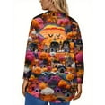 thumbnail image 3 of Plus Size Halloween T Shirts for Women Loose Funny Tees Long Sleeve Crew Neck Ghost Bat Pumpkin Print Blouses 4x-5x Tunics Blouses, 3 of 4