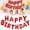 Red, variant on Red Happy Birthday Foil Letter Balloons Banner, 16 Inch Mylar Alphabet Balloon Set with Ribbon & Straw, Reusable Birthday Party Decorations for Kids Adults Boys Girls