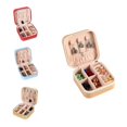 thumbnail image 1 of Jewelry Storage Box Independent Compartment Organization Flannel Compact Jewelry Organizer Tray for Bedroom, 1 of 8